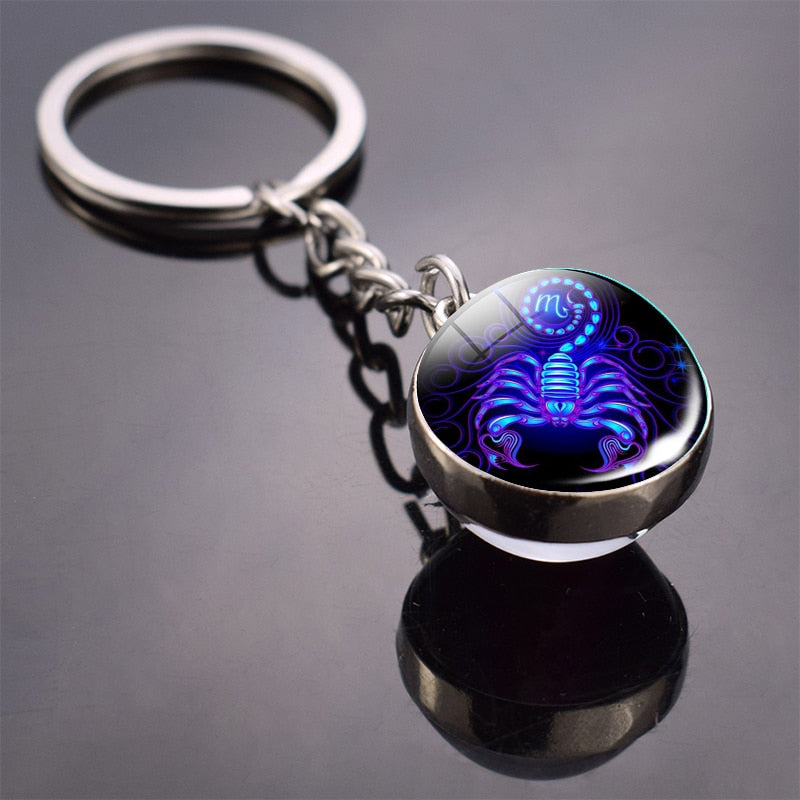 Glass Ball Keychain