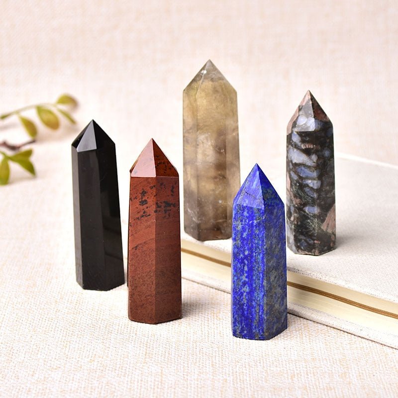 Crystal Obelisk Natural Quartz Crystal Smoking Pipe & Healing Wand - Handmade Reiki Gemstone Obelisk Rose Quartz Obelisk - Foto 8