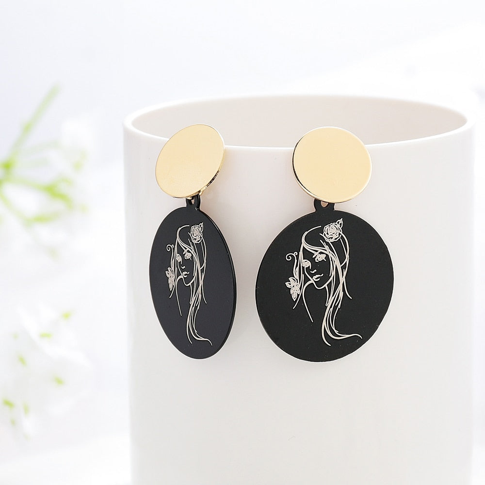 Circle Drop Earrings