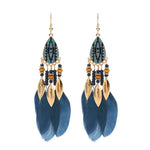Fringed water drops earrings