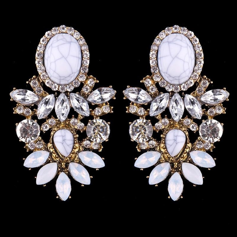 Wedding Bridal Statement Crystal Earrings