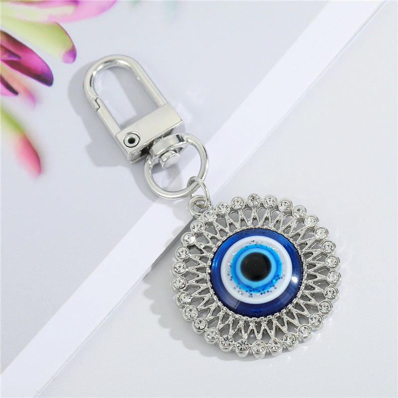 1Pcs Evil Eye Hamsa Hand  Key Ring