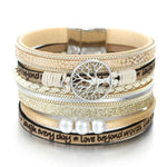 Tree Of Life Women Leather Bracelet