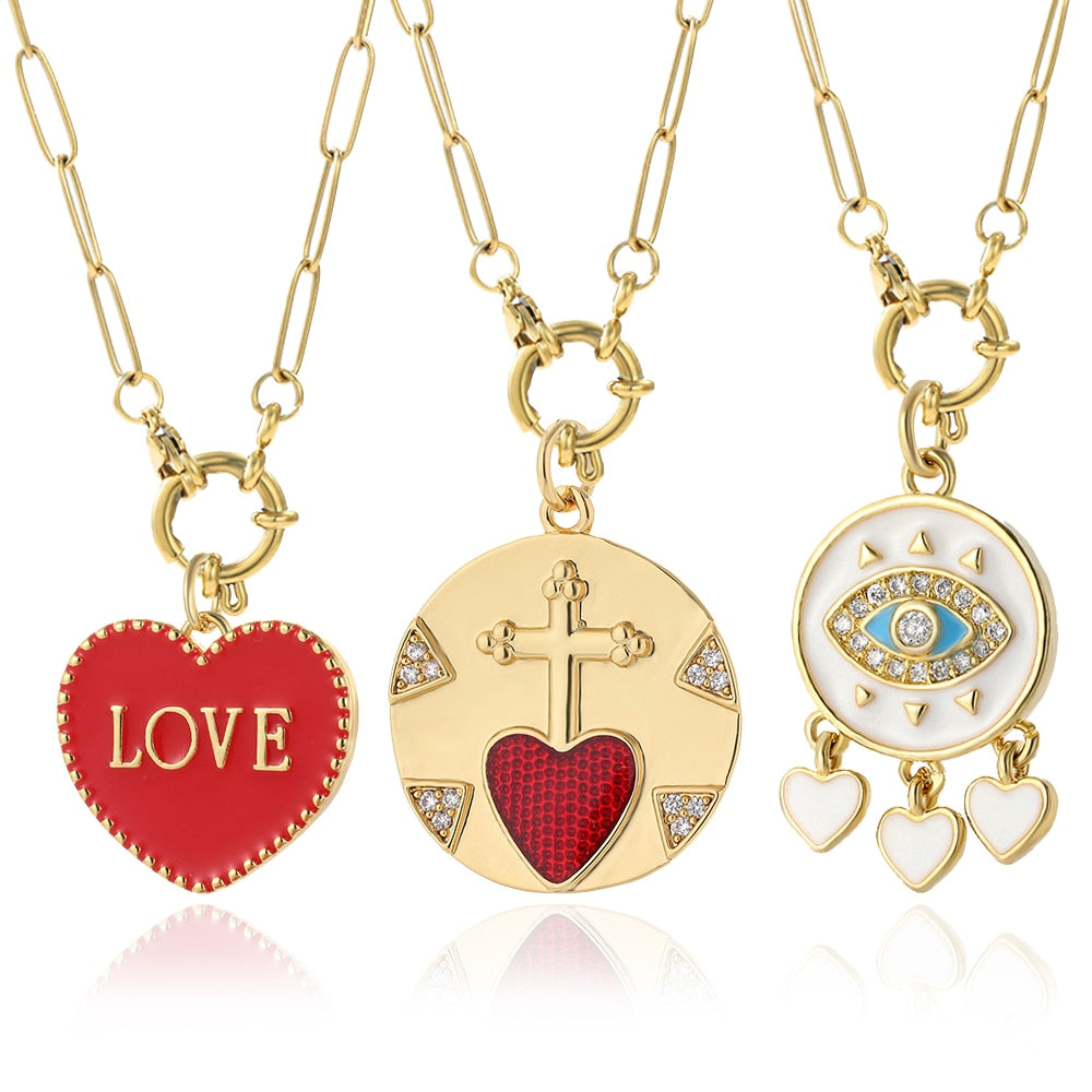 Red Heart Love Pendant for Women