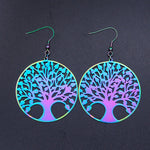 Rainbow Tree of Life Fashion Drop Earring