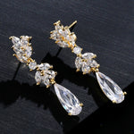 Water Drop Crystal Pendant Drop Earrings