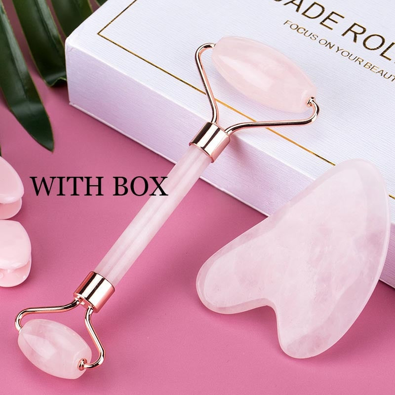 Face Massage Jade Roller Rose Quartz