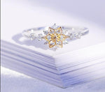Cute Dainty Women's Snowflake Finger Rings
