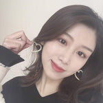 Long Crystal Tassel Gold Color Dangle Earrings