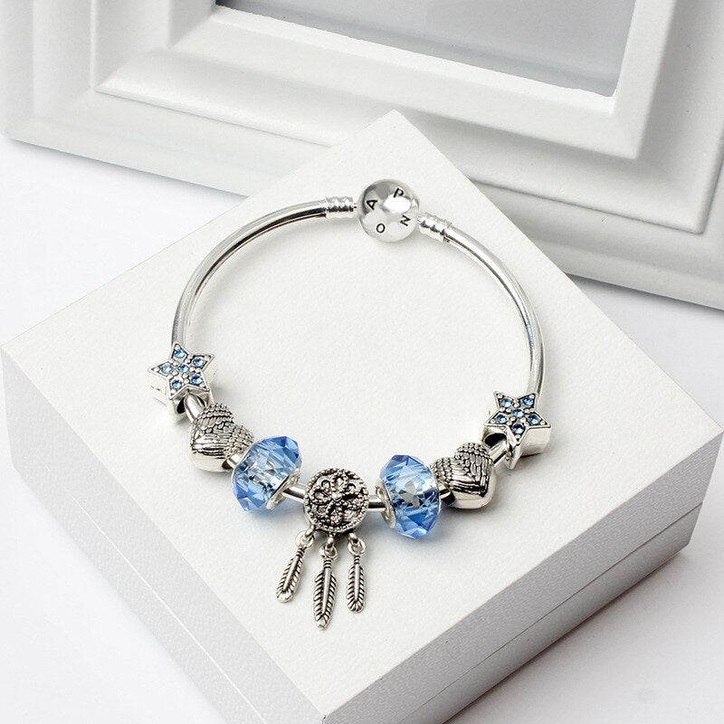 Dream Catcher Pendant Charm Bracelet