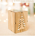 Wood Christmas Candlestick