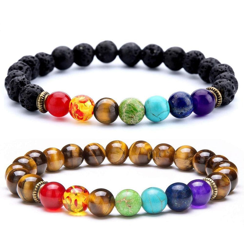 7 Chakra Healing Beaded Bracelet – Crystal Candle Hub