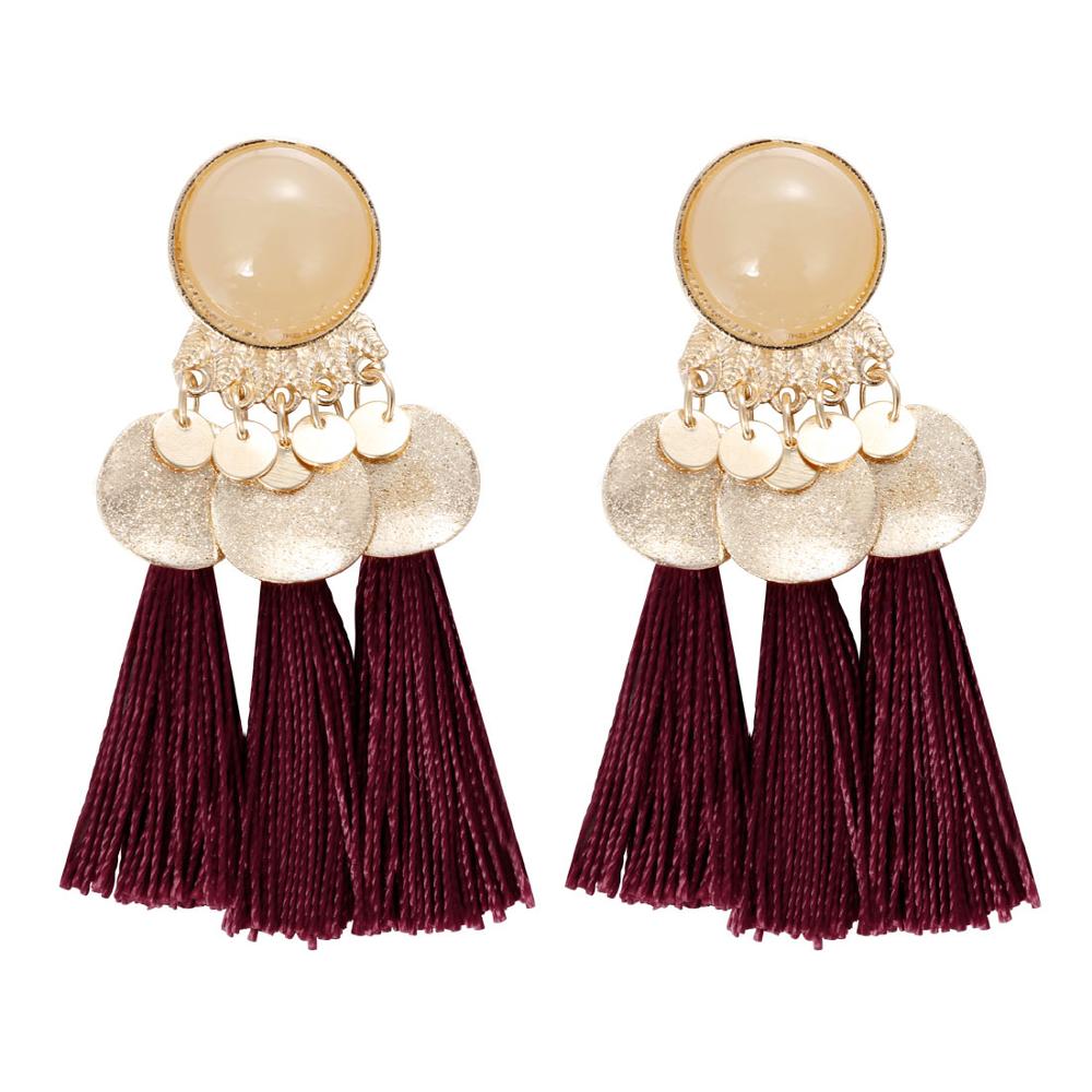 Feather Style Ethnic Boho Big Dangle Earring
