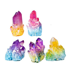 Natural Crystal Quartz color Cluster Stone