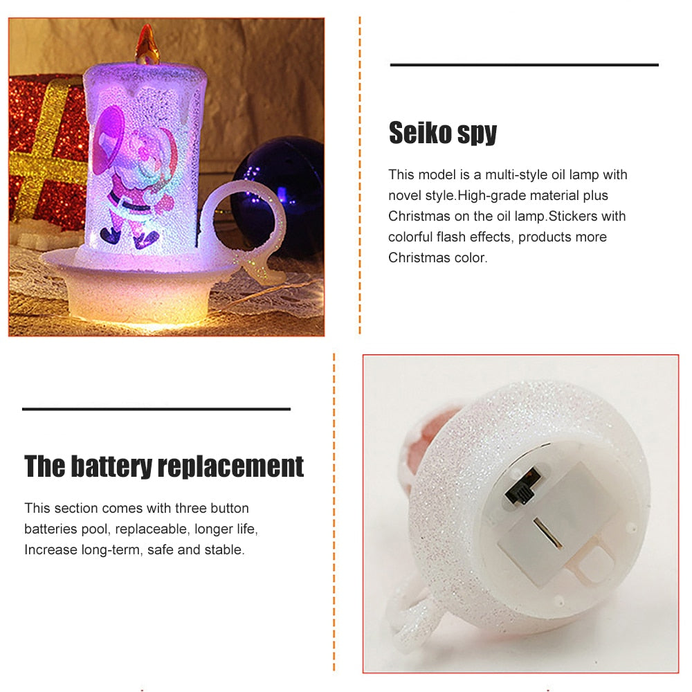 Christmas Snowman LED Light Candle