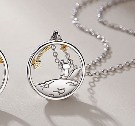 Silver Plated Prince Little Fox Pendant Personalized Necklace