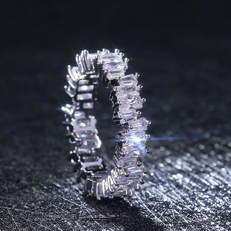 Elegant Zircon Crystal Engagement Rings