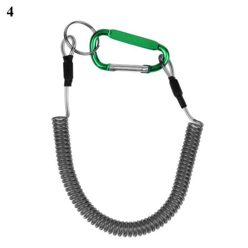 High Elastic Carabiner Wire Rope Keychain
