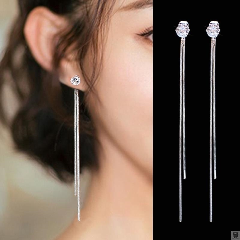 Simulation Pearl Long Earrings