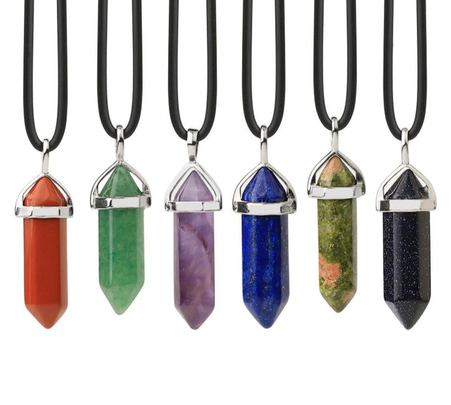 Raw Crystal Pendant Natural Stone Women Necklaces