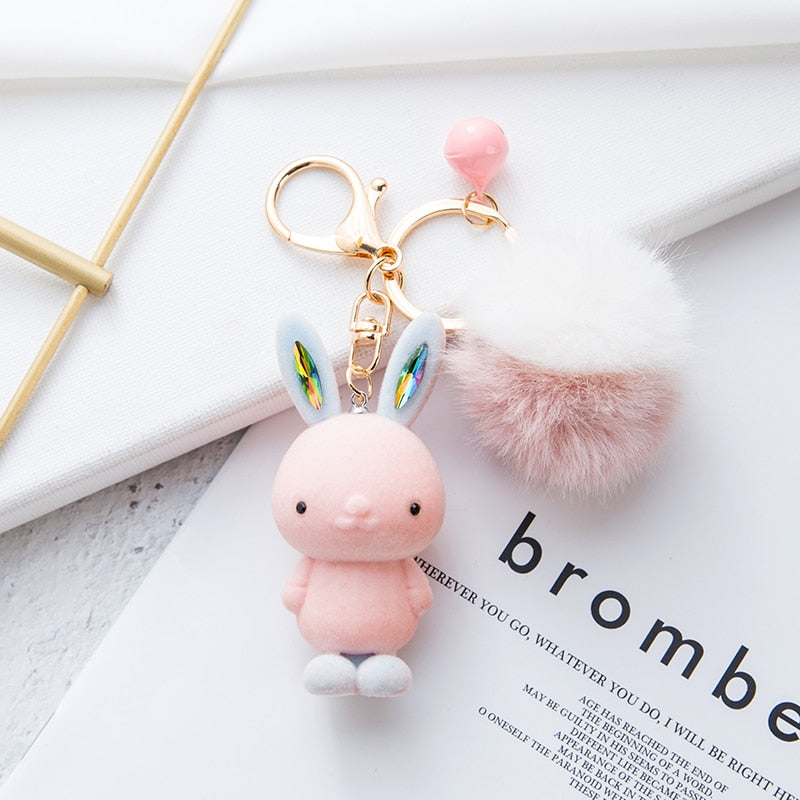 Luxury Lucky Rabbit Fur Keychain Keyring