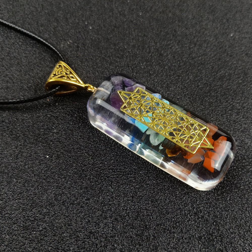 Natural Chakra Orgone Energy Pendant Necklace