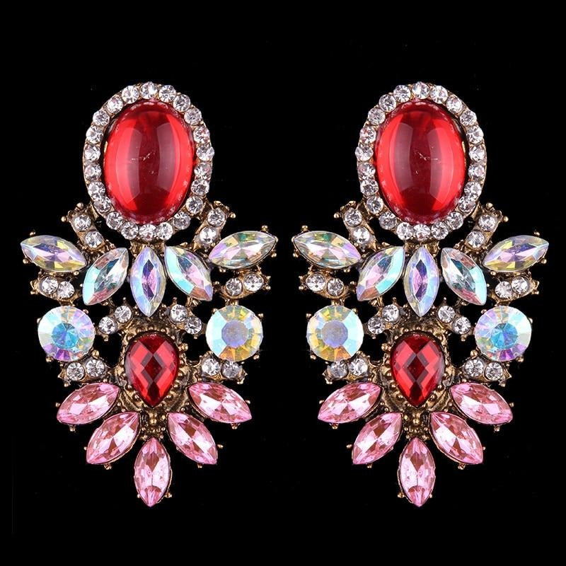 Wedding Bridal Statement Crystal Earrings
