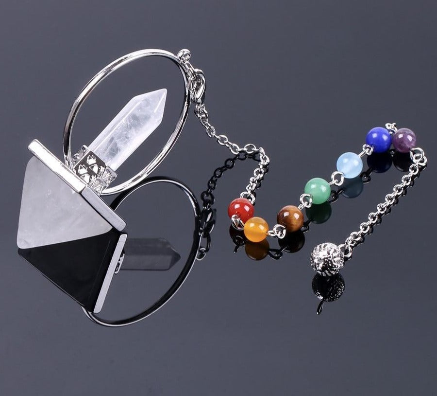 Reiki Healing 7 Chakra Dowsing Natural Stone 
