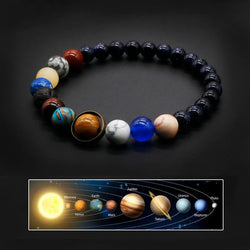 Universe Solar System Bracelet Natural Stone Eight Planets For Men And Women