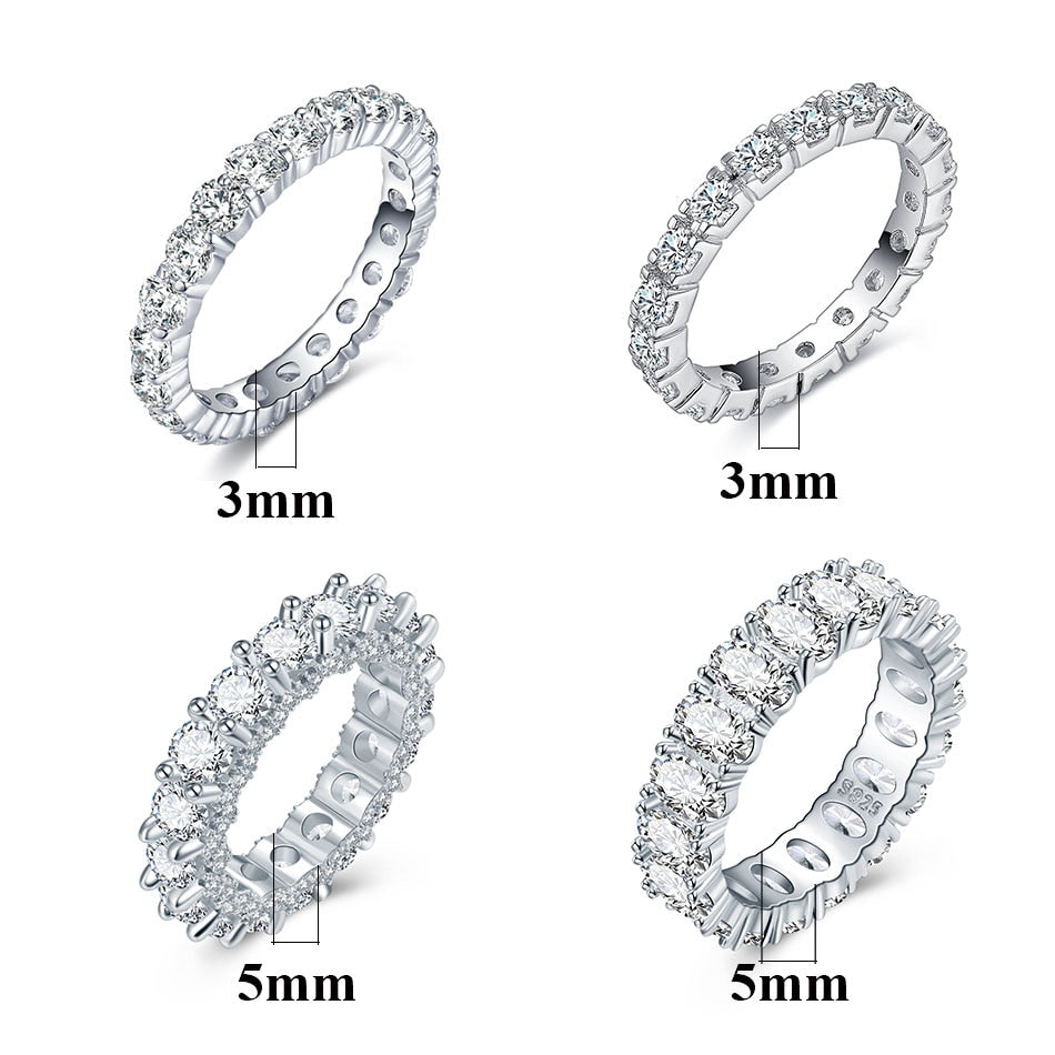 Wedding Bands Eternity Rings with Zirconia for Women