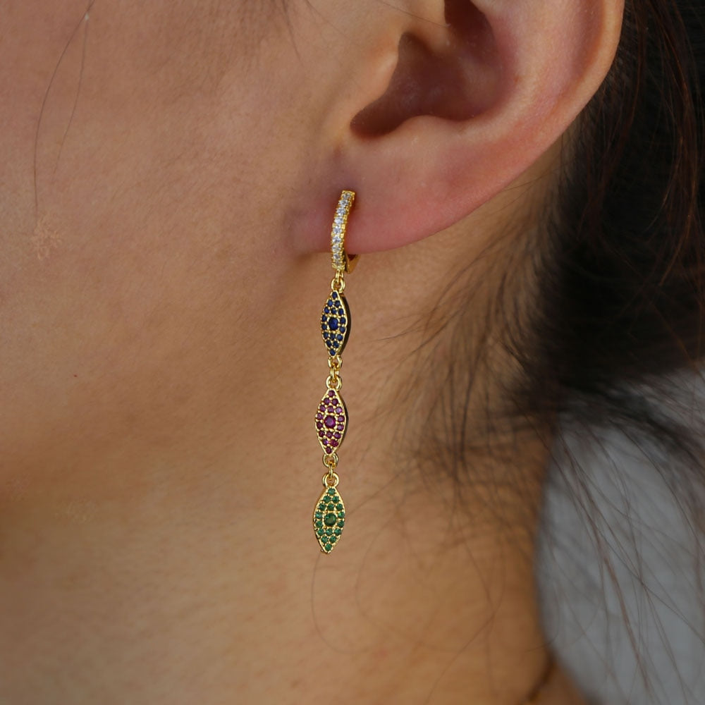 long dangle drop earring