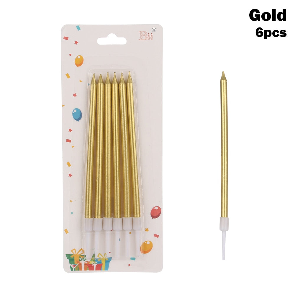 Multi Color Long Pencil Candles