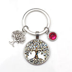 Crystal Stone Tree of Life Statement Keychain