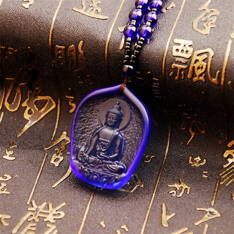 Crystal Carved Buddha Lucky Amulet Pendant