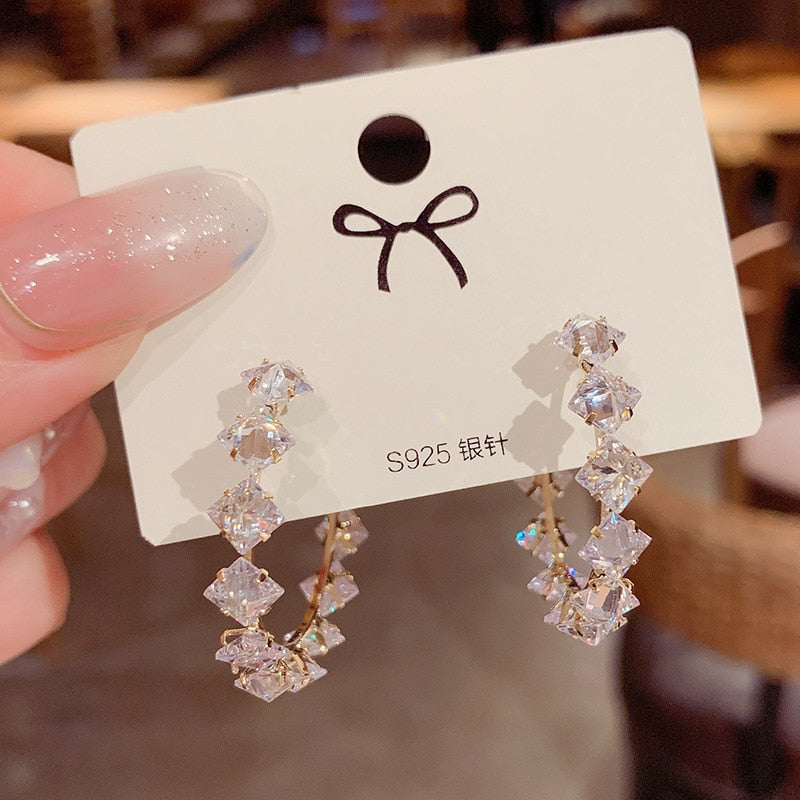 Korean White Pearl Drop Earrings