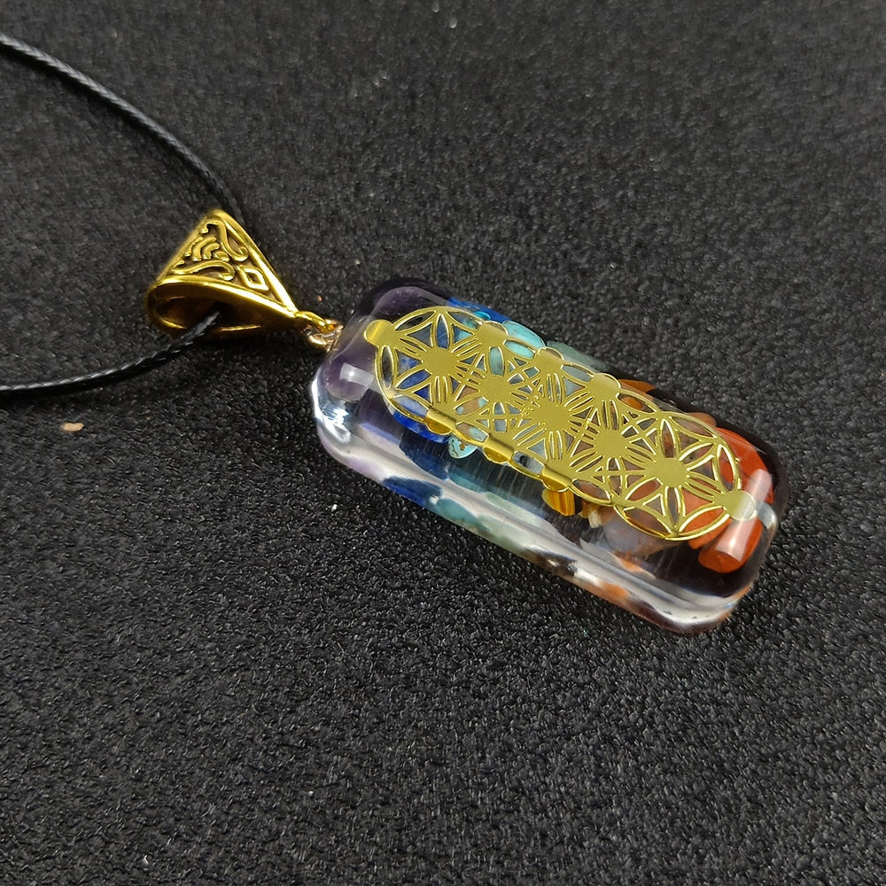 Natural Chakra Orgone Energy Pendant Necklace