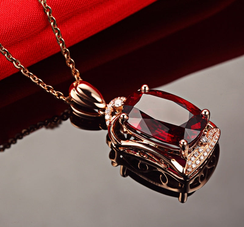 Ruby Treasure Pendant Necklace