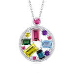 Colorful Jewel Round Pendant