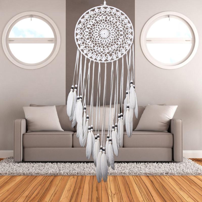 Handmade Dream Catchers Hanging White Lace Flower Home Decoration