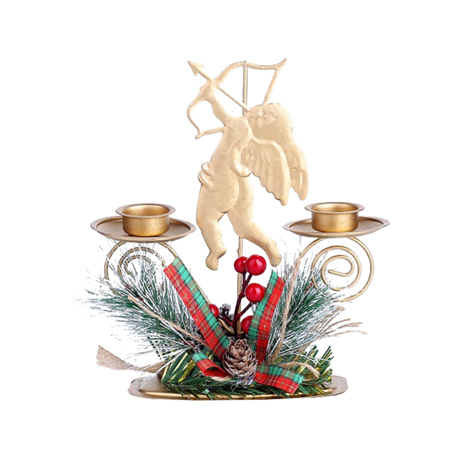 Christmas Decoration Wrought Iron Candle Holder