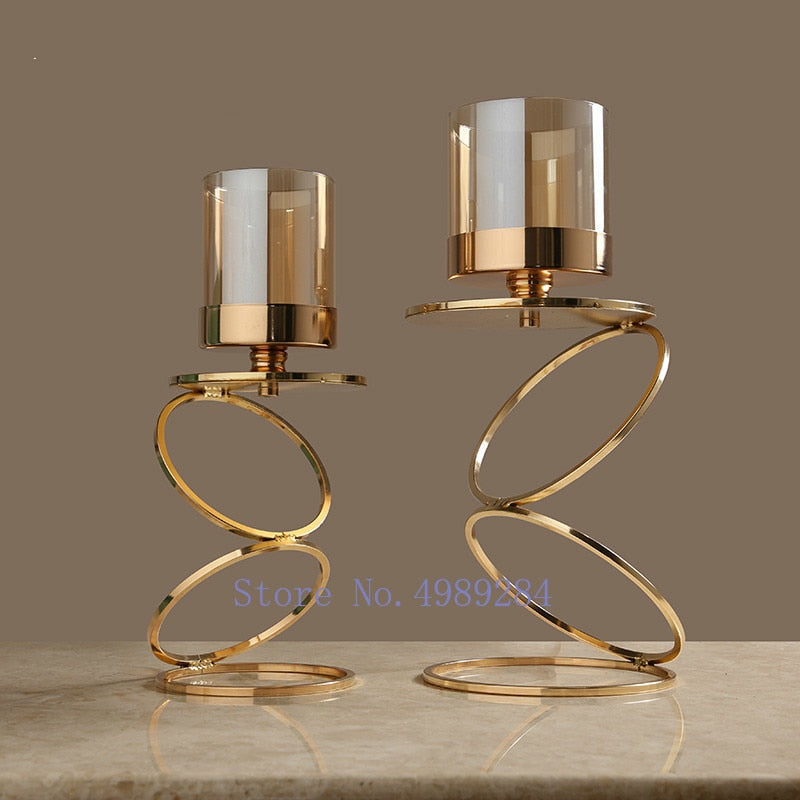 Nordic Creative Retro Gold Candlestick