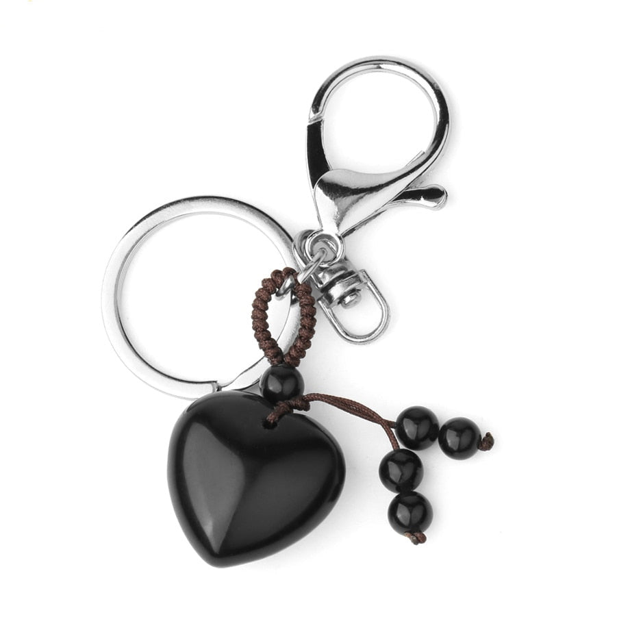  Pink Quartz Tiger Eye Keyring