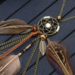 Feather Pendant Dreamcatcher Necklace