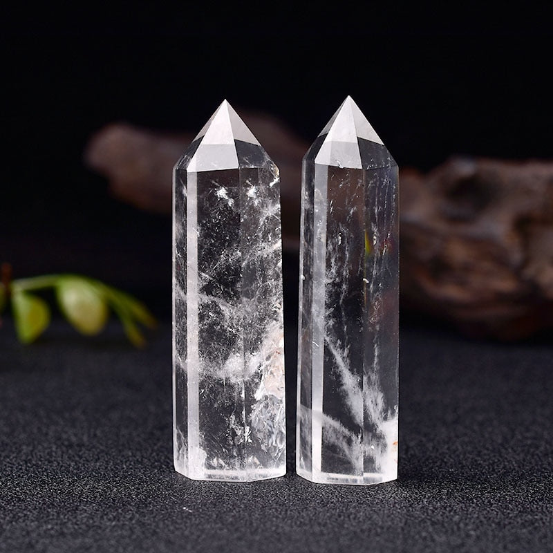 Natural Crystal Clear Quartz Transparency Quartz Point Healing Stone