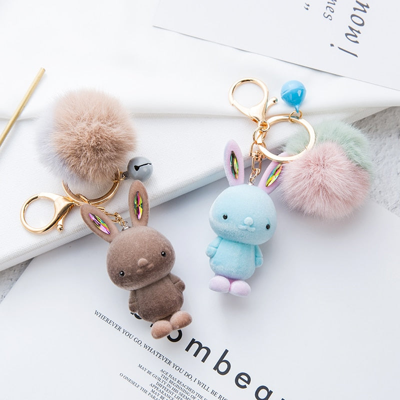 Luxury Lucky Rabbit Fur Keychain Keyring