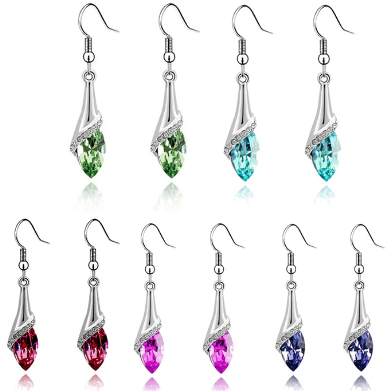 Ethnic Rhinestone Crystal Drop Earrings