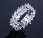 Zirconia Olive Branch Finger Ring