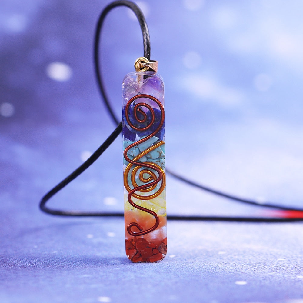 7 Chakra Energy Rainbow Crystal Pendant