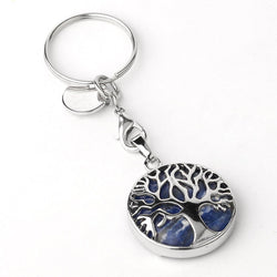 Luxury Crystal Stone Tree of Life Keychain