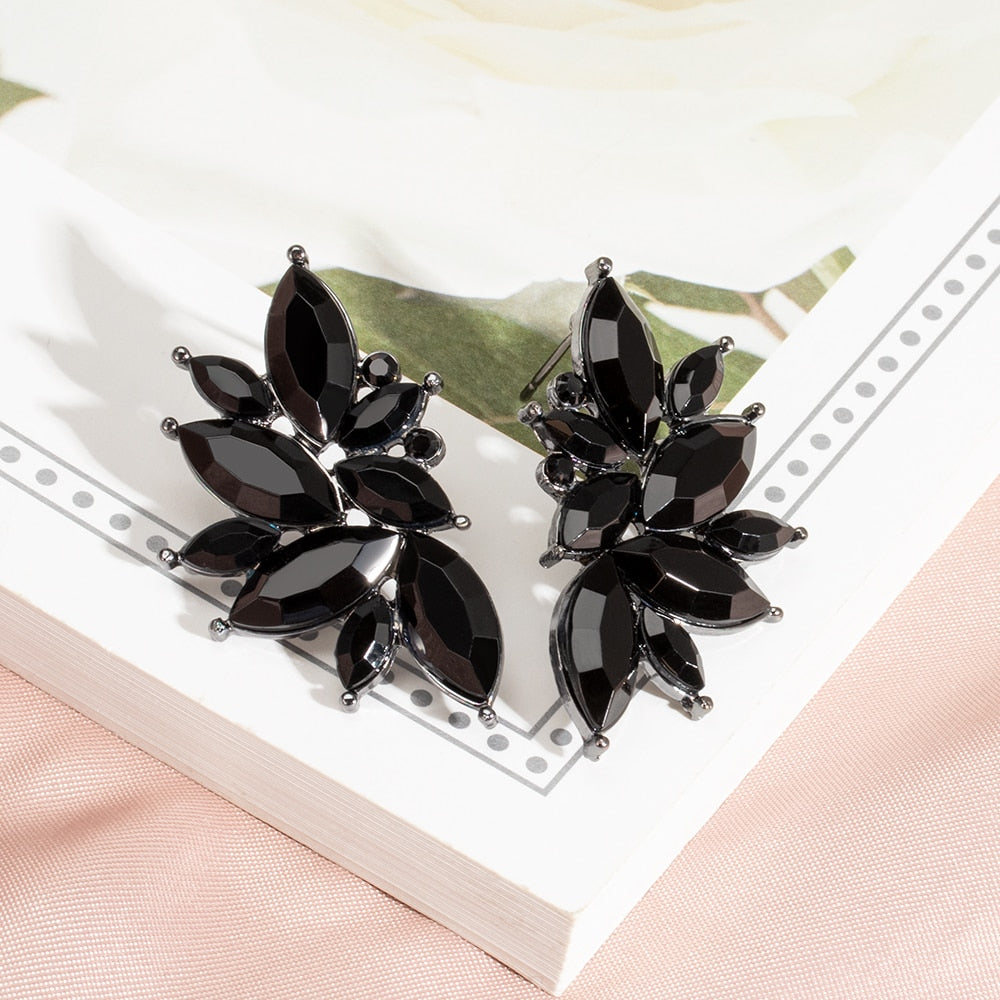 Fashion Crystal Water Drop Dangle Earrings